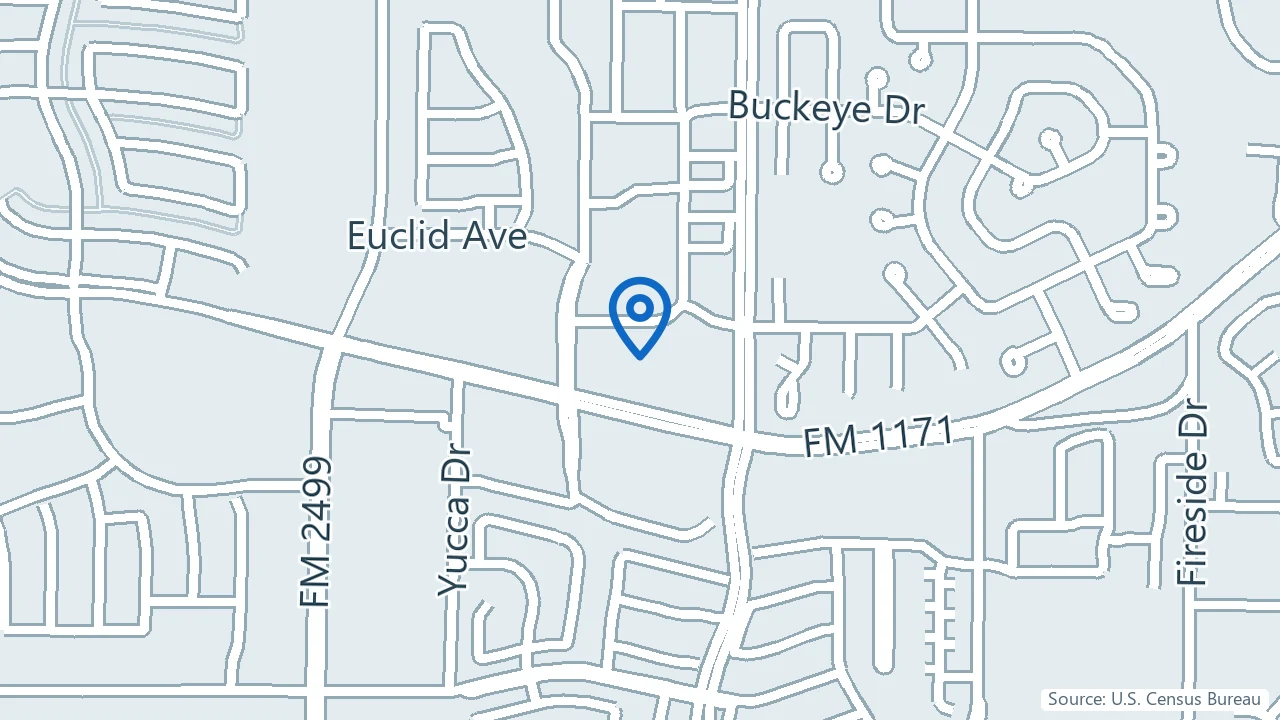 Map showing Ketamine Care in Flower Mound, Texas