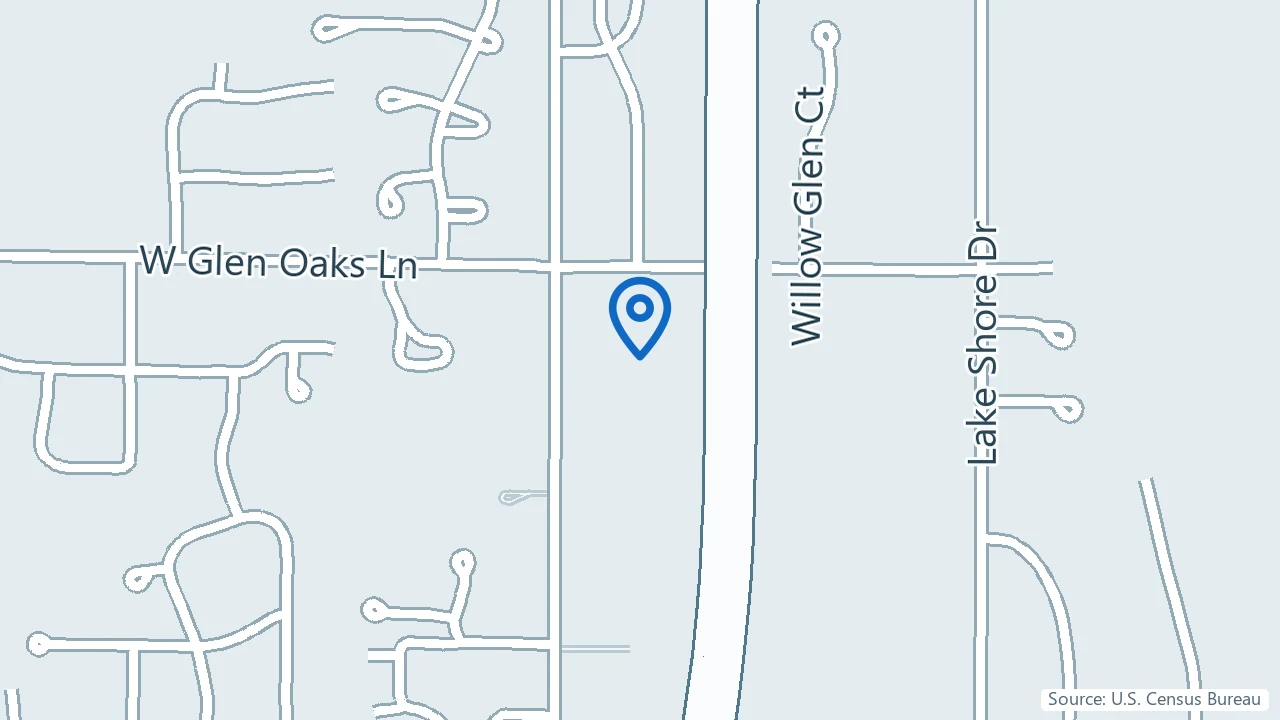Map showing Mequon Clinical Associates in Mequon, Wisconsin
