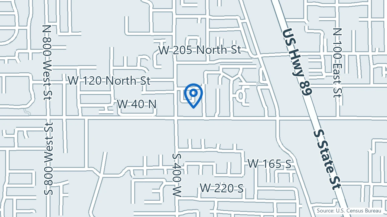 Map showing Forum Health in Orem, Utah
