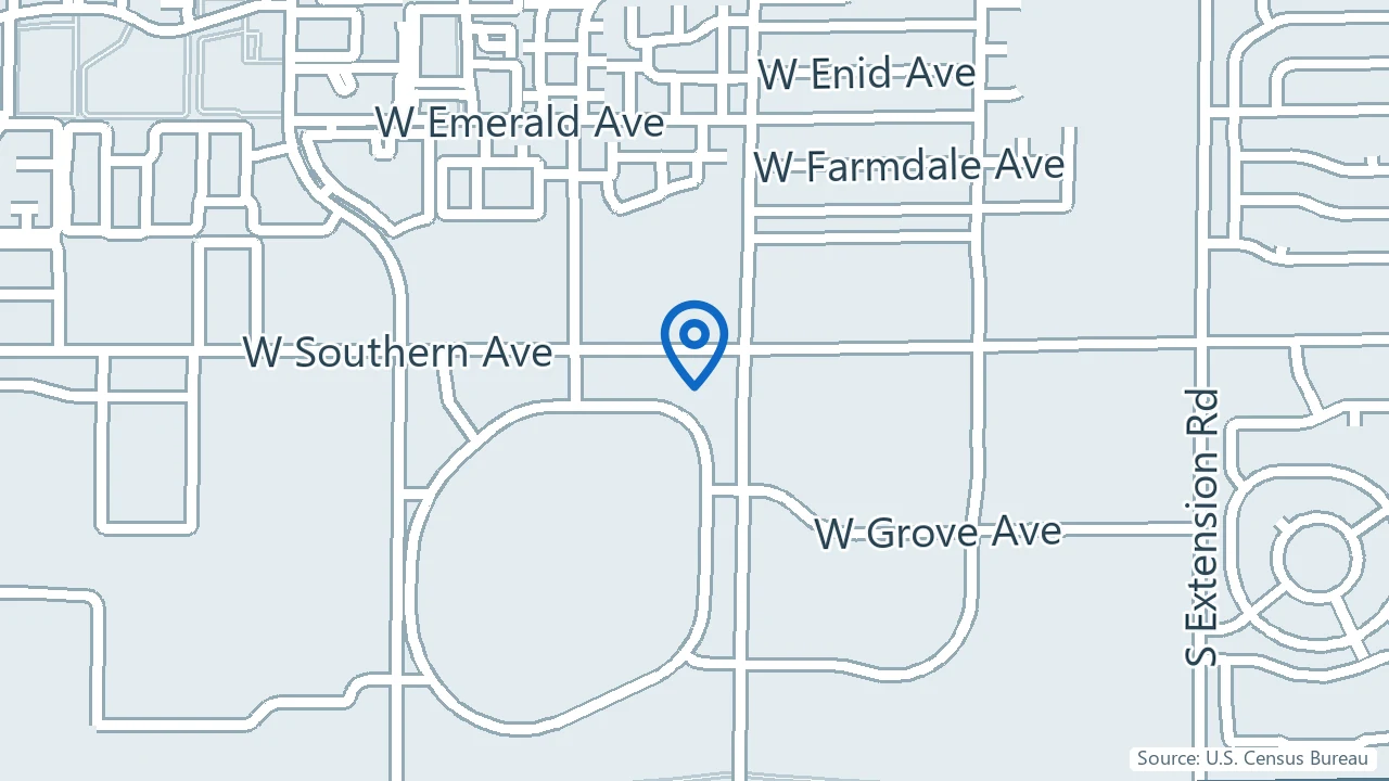 Map showing Revival Psychiatry and Ketamine Clinic in Mesa, Arizona