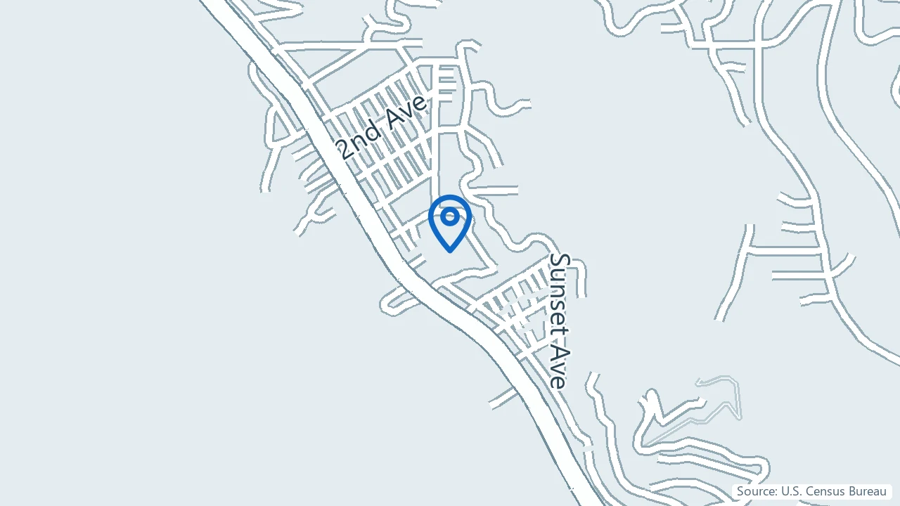 Map showing Ketamine Wellness Clinic of Orange County in Laguna Beach, California