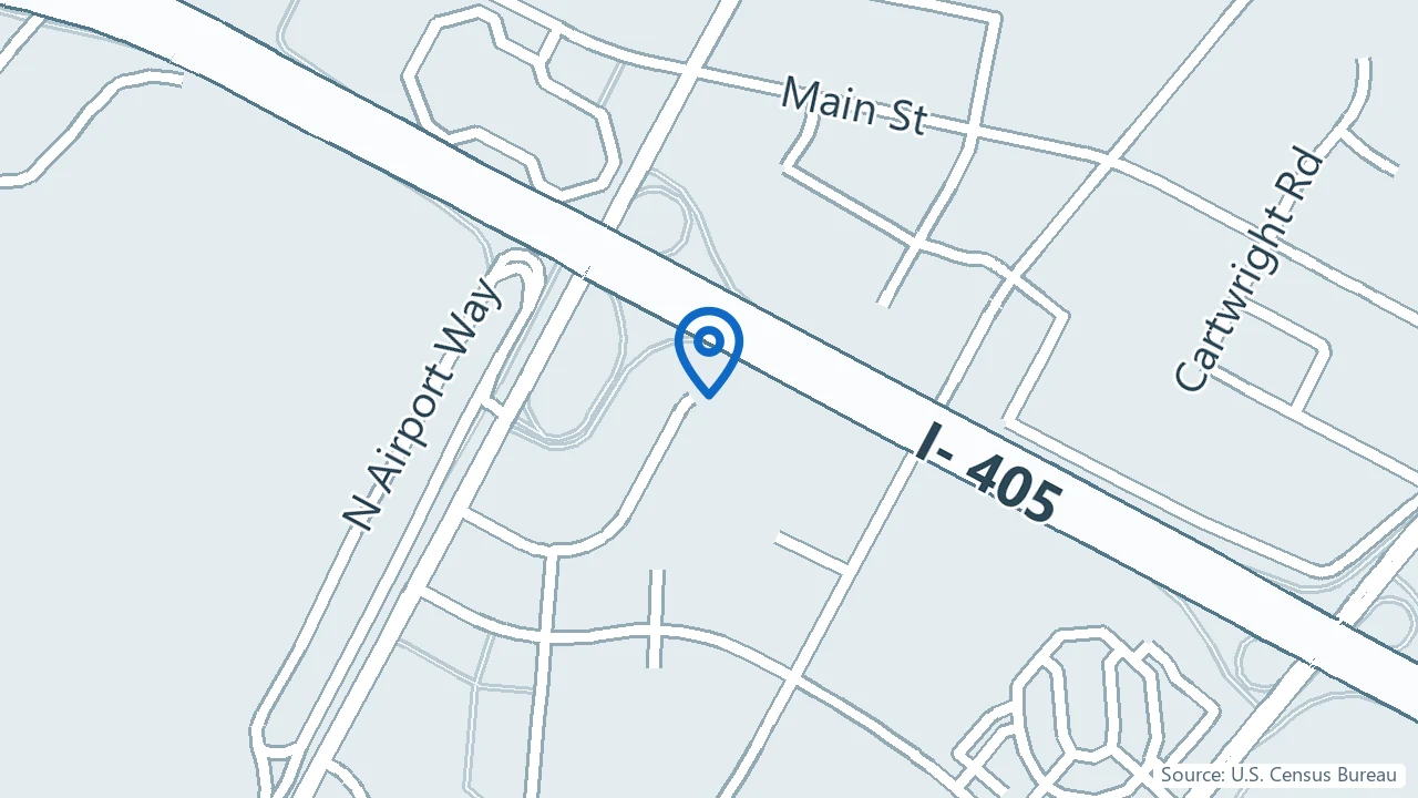 Map showing Nu Leaf Mental Health Group in Irvine, California
