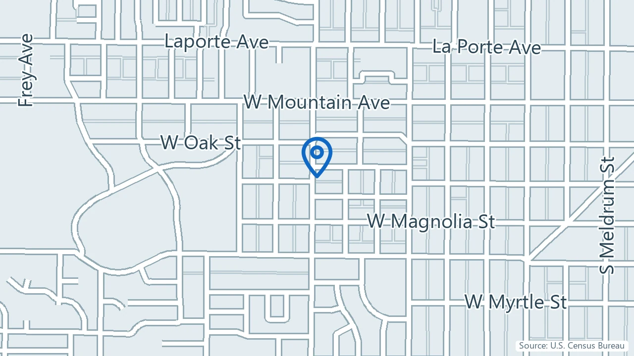 Map showing Solaris Integrative Psychiatry in Fort Collins, Colorado