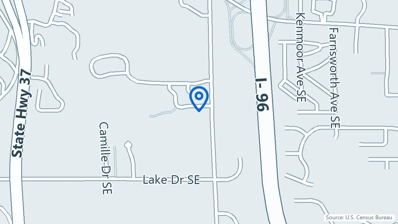 Map showing Lifeline Interventional Therapeutics in Grand Rapids, Michigan