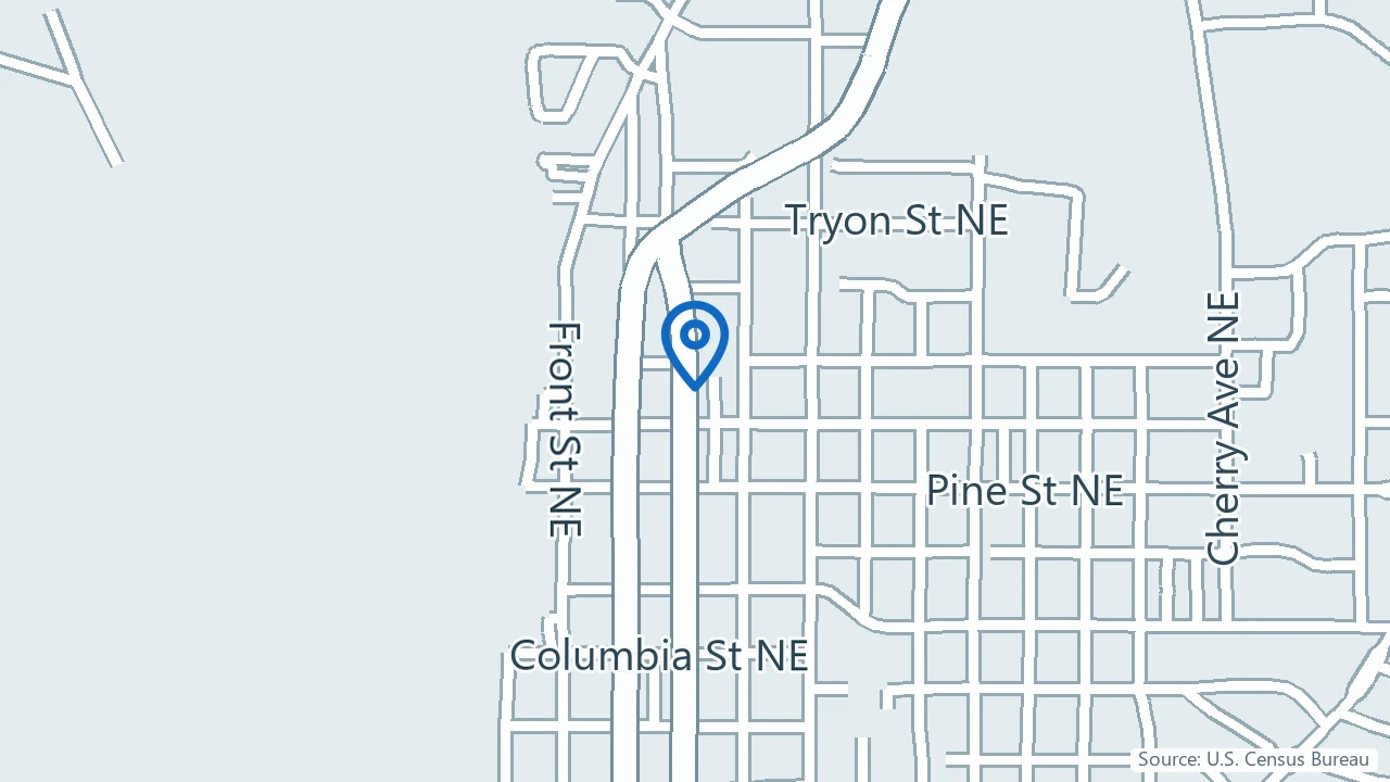 Map showing BestMind Behavioral Health in Salem, Oregon