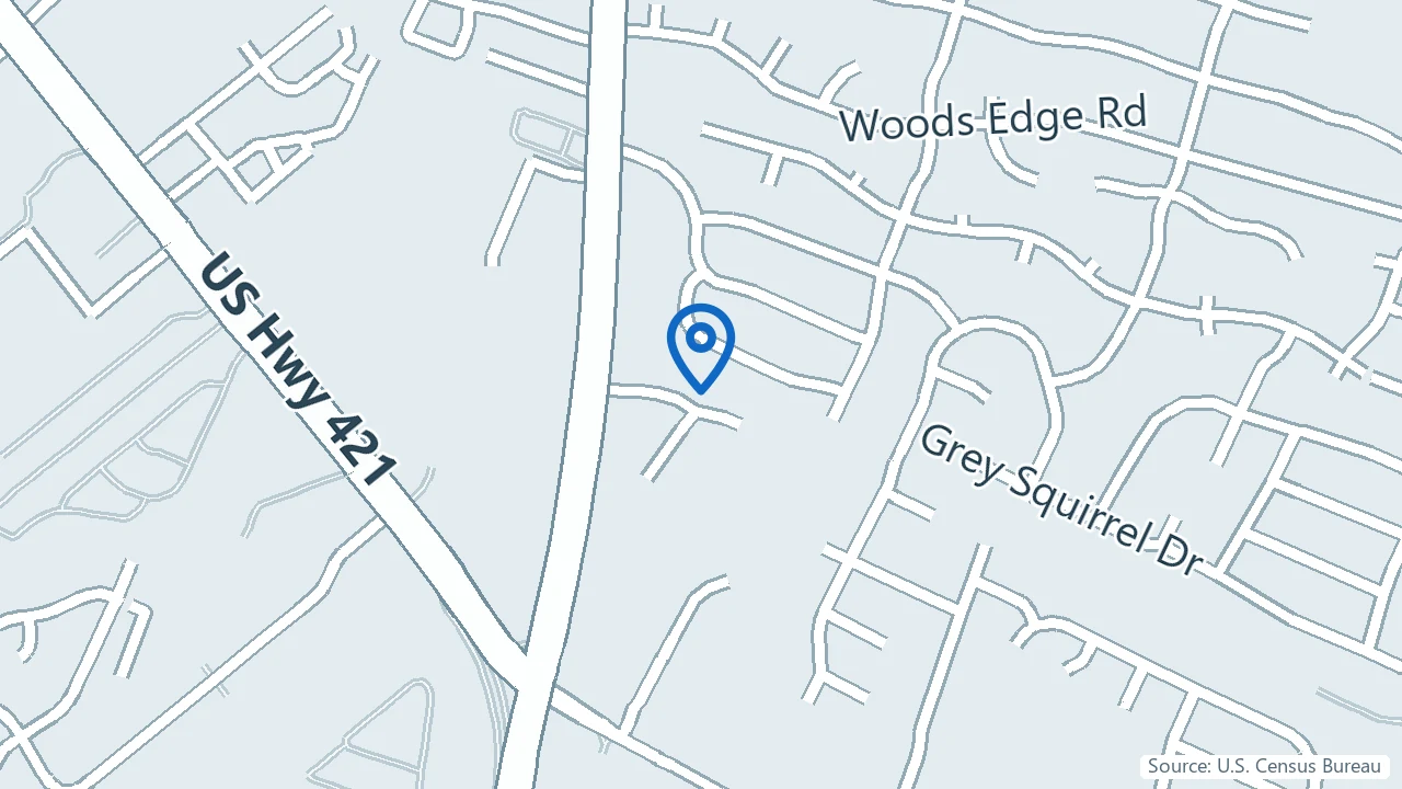 Map showing Embrace Wellness Group in Wilmington, North Carolina