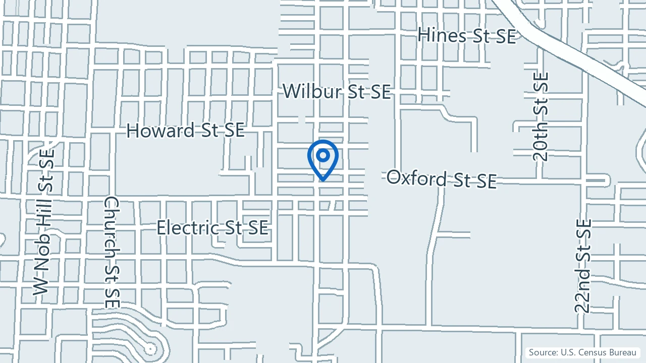 Map showing Well Life Medicine in Salem, Oregon