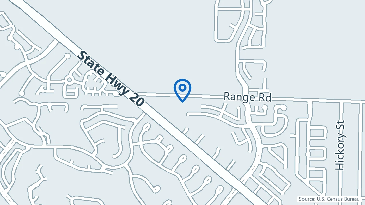 Map showing Bluewater Behavioral Health in Niceville, Florida