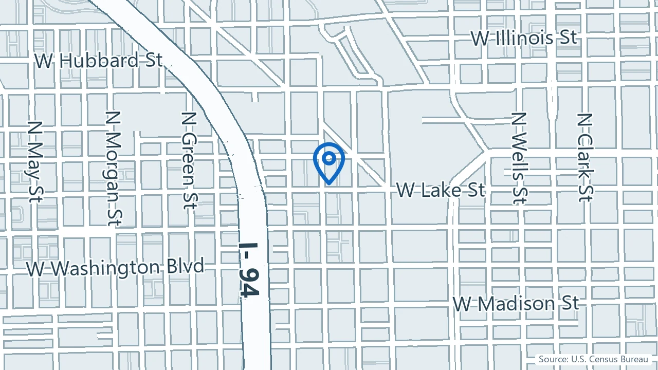 Map showing Hopemark Health in Chicago, Illinois
