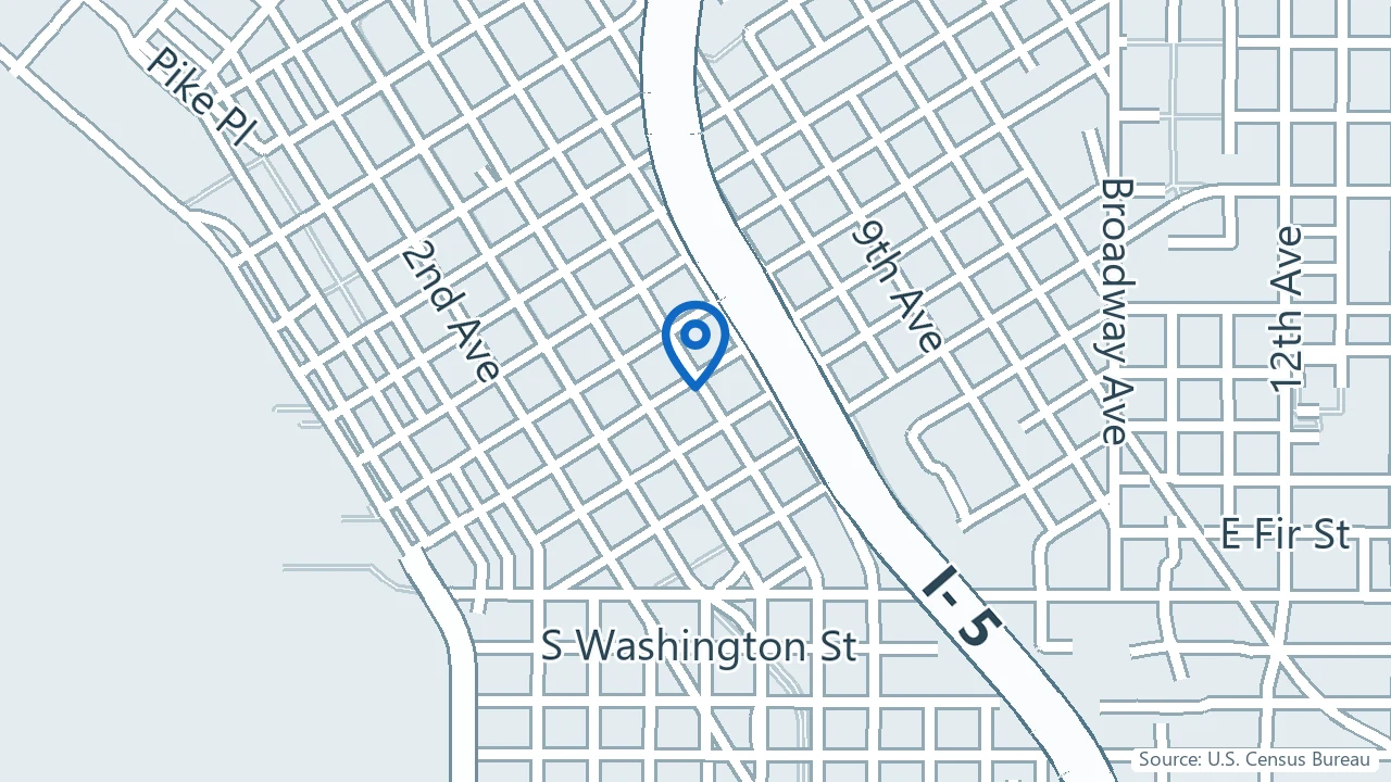 Map showing PointKetamine in Seattle, Washington