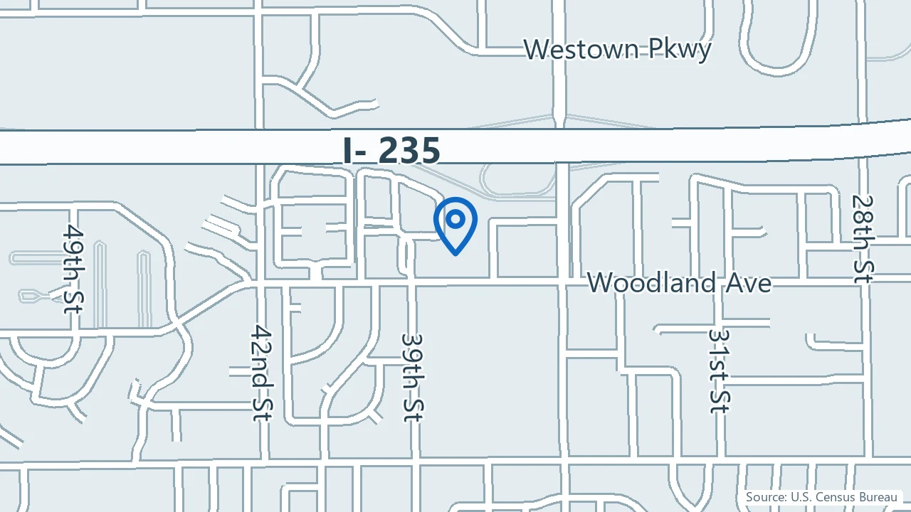 Map showing MWI Health in West Des Moines, Iowa