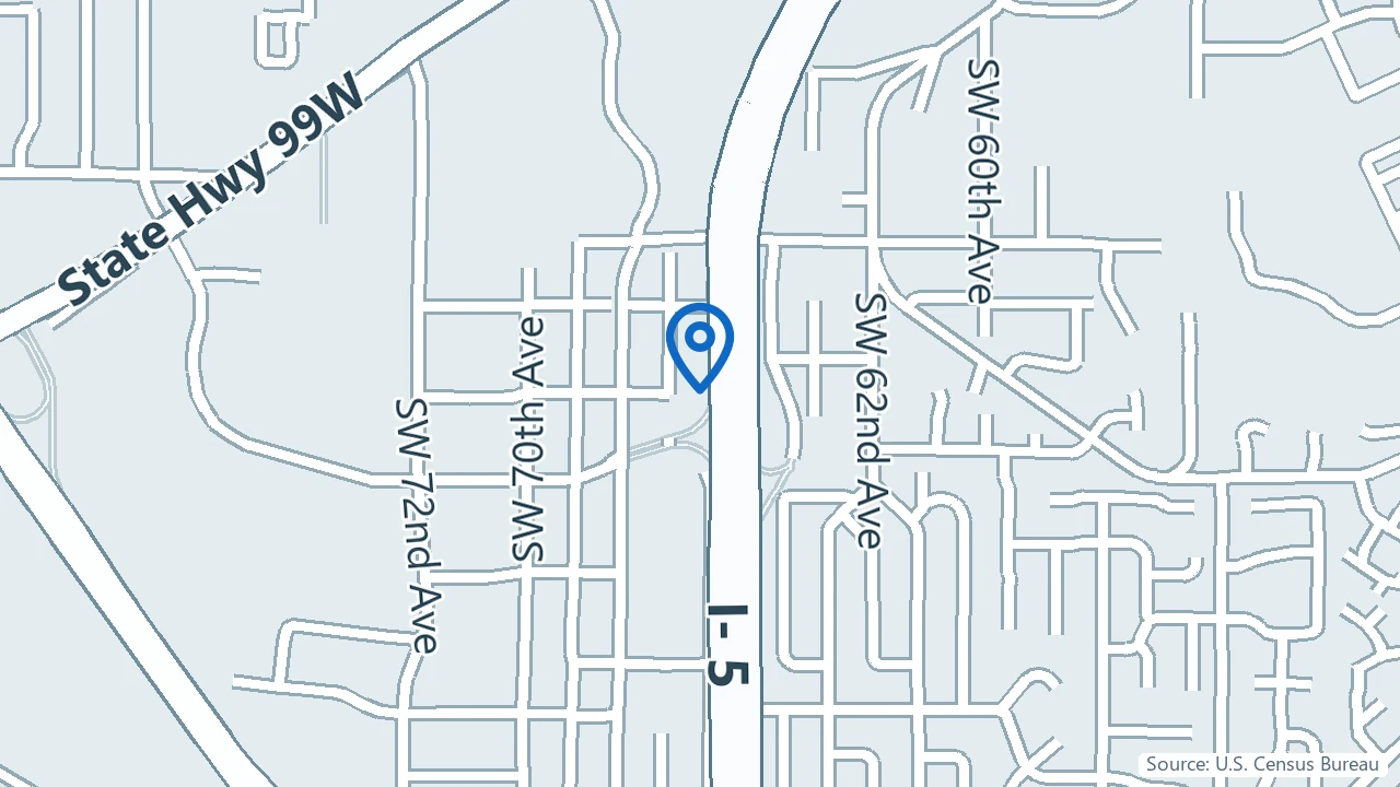 Map showing Active Path Mental Health in Tigard, Oregon