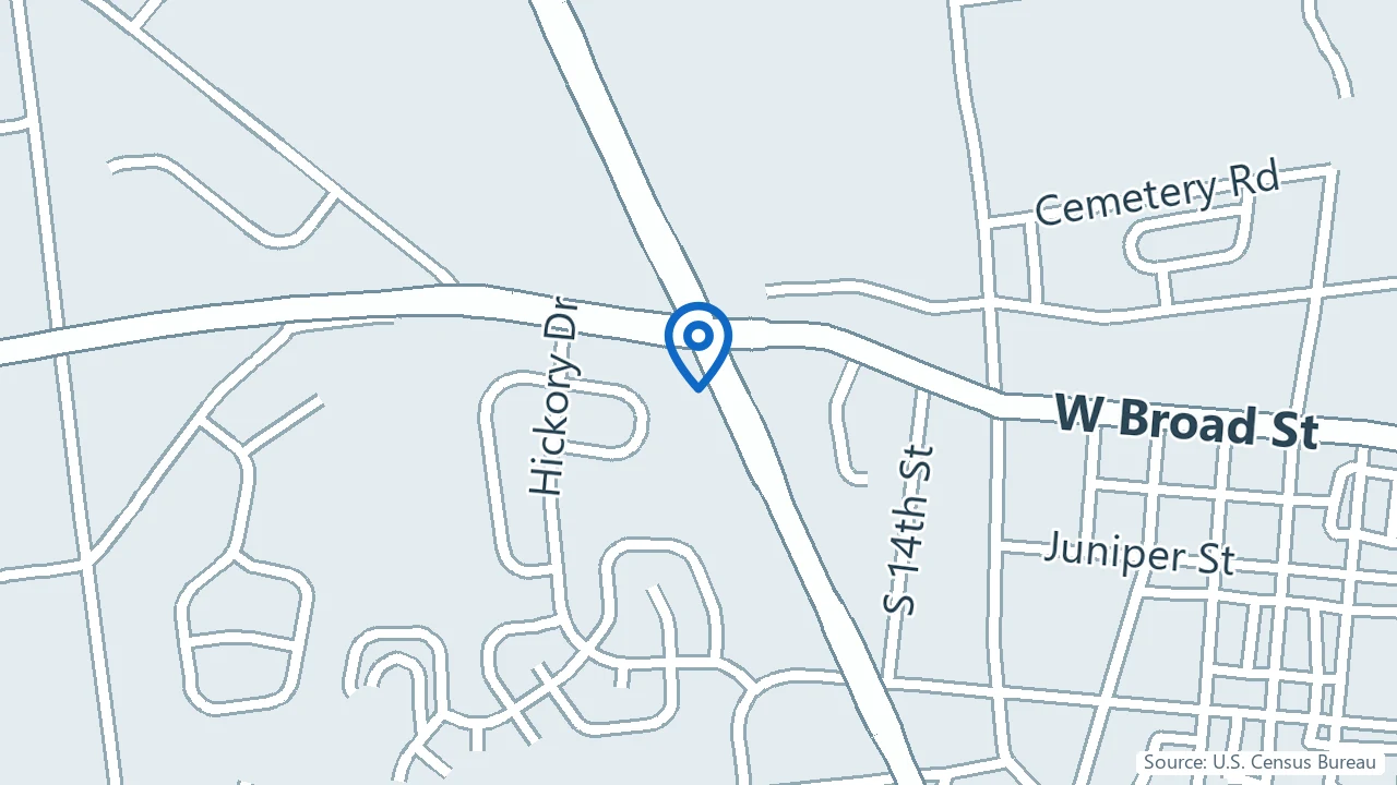 Map showing Dr. Bruce Richman in Quakertown, Pennsylvania