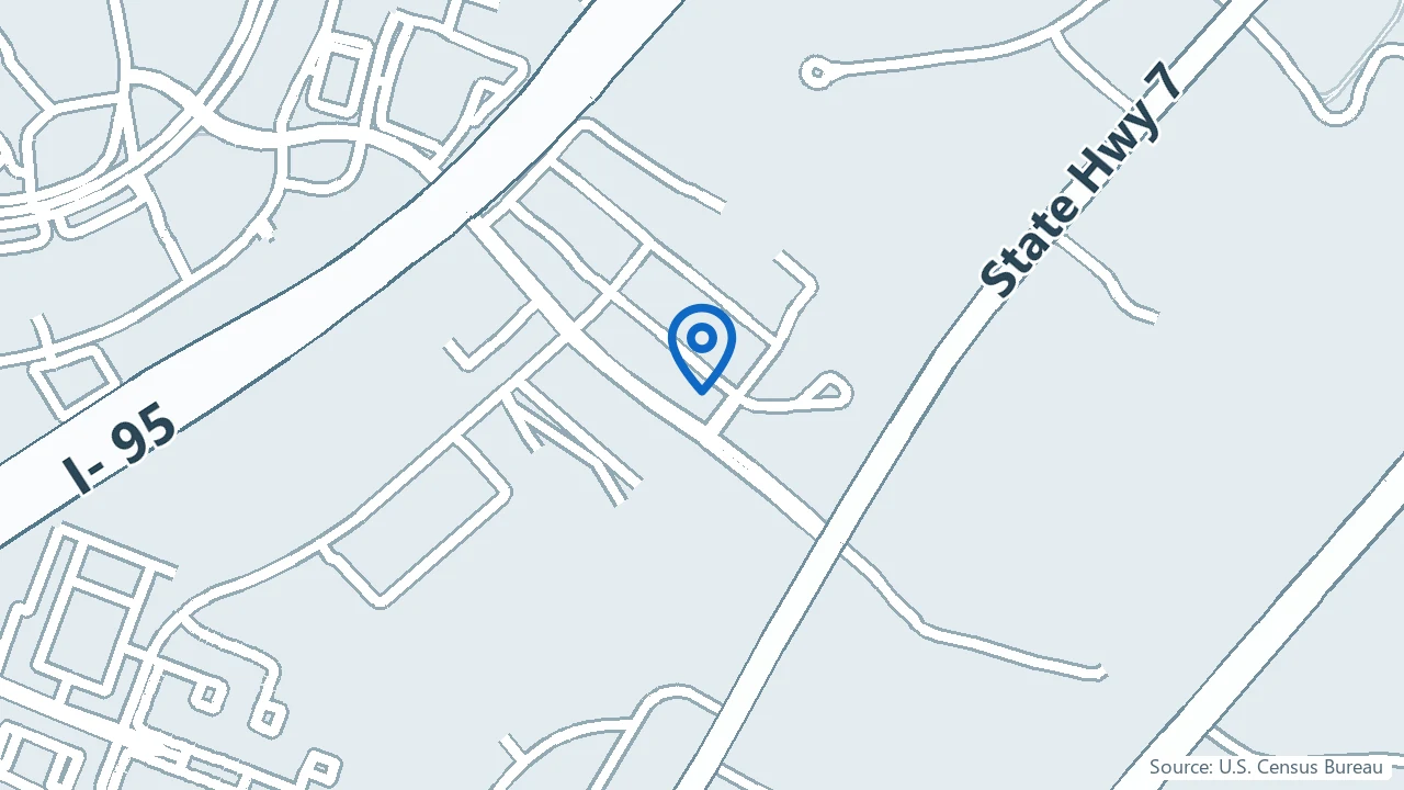 Map showing Thrive Medical Wellness in Nottingham, Maryland