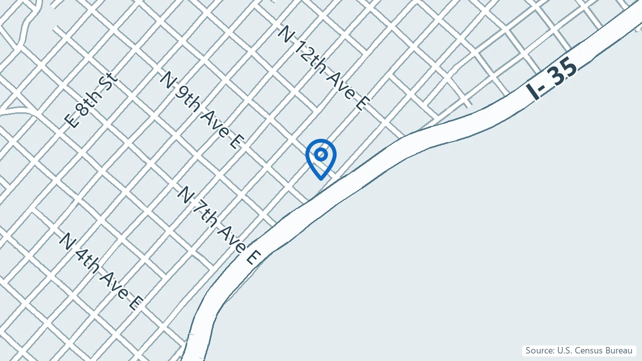 Map showing Mental Health TMS in Duluth, Minnesota