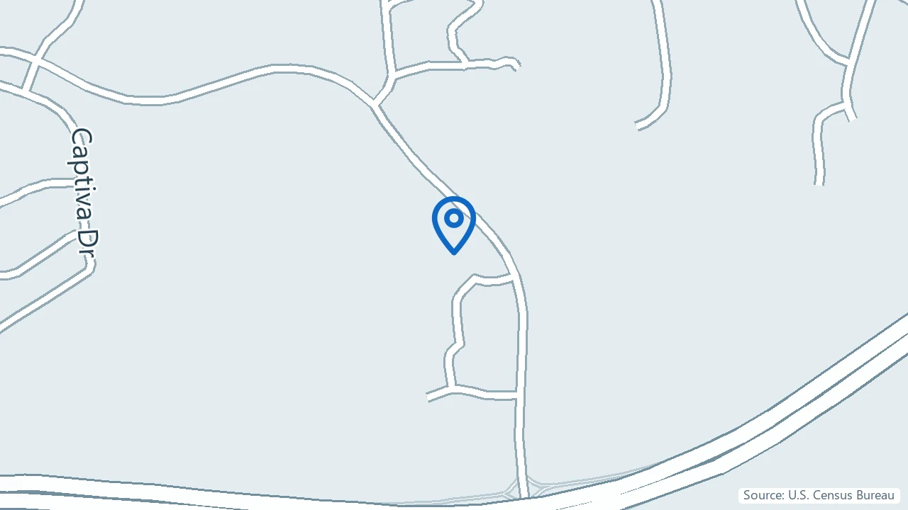 Map showing Serenity Mental Health Centers in Ponte Vedra, Florida
