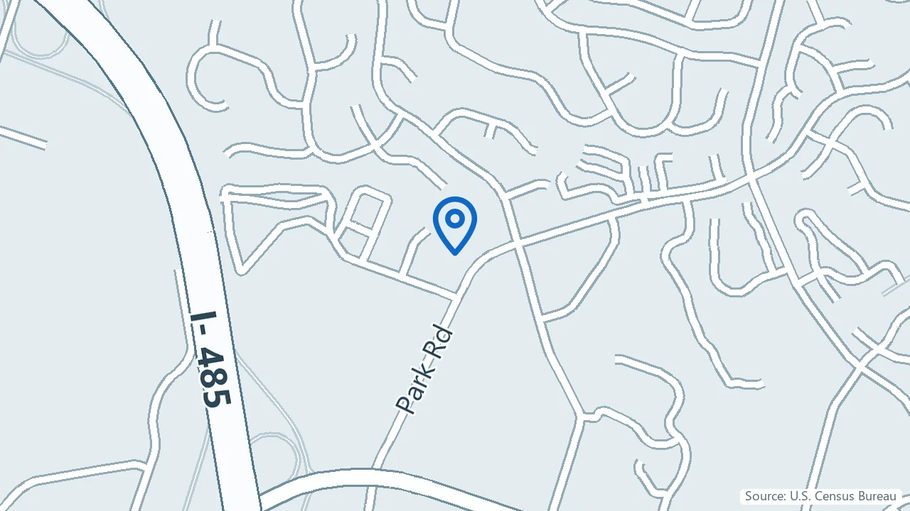 Map showing Modern Wellness 360 in Charlotte, North Carolina