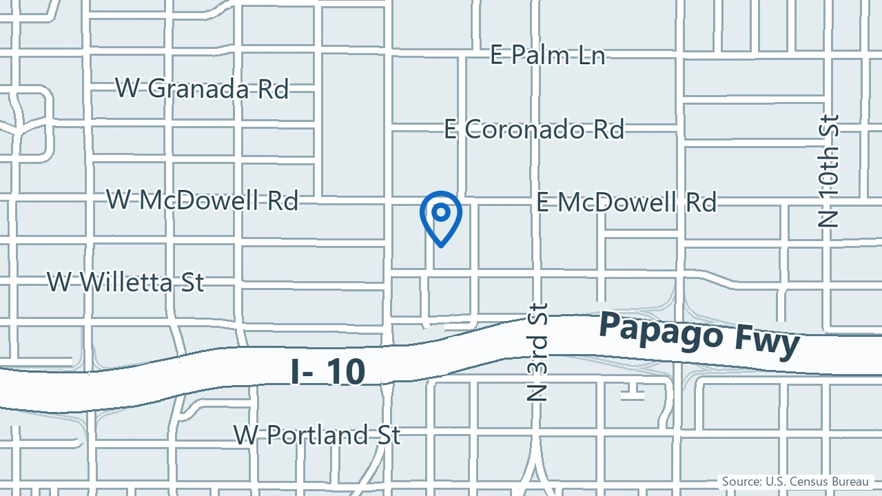 Map showing Resilient Health in Phoenix, Arizona