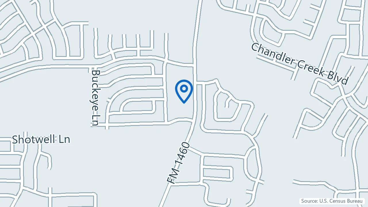 Map showing Baobab Psychiatric Services in Round Rock, Texas