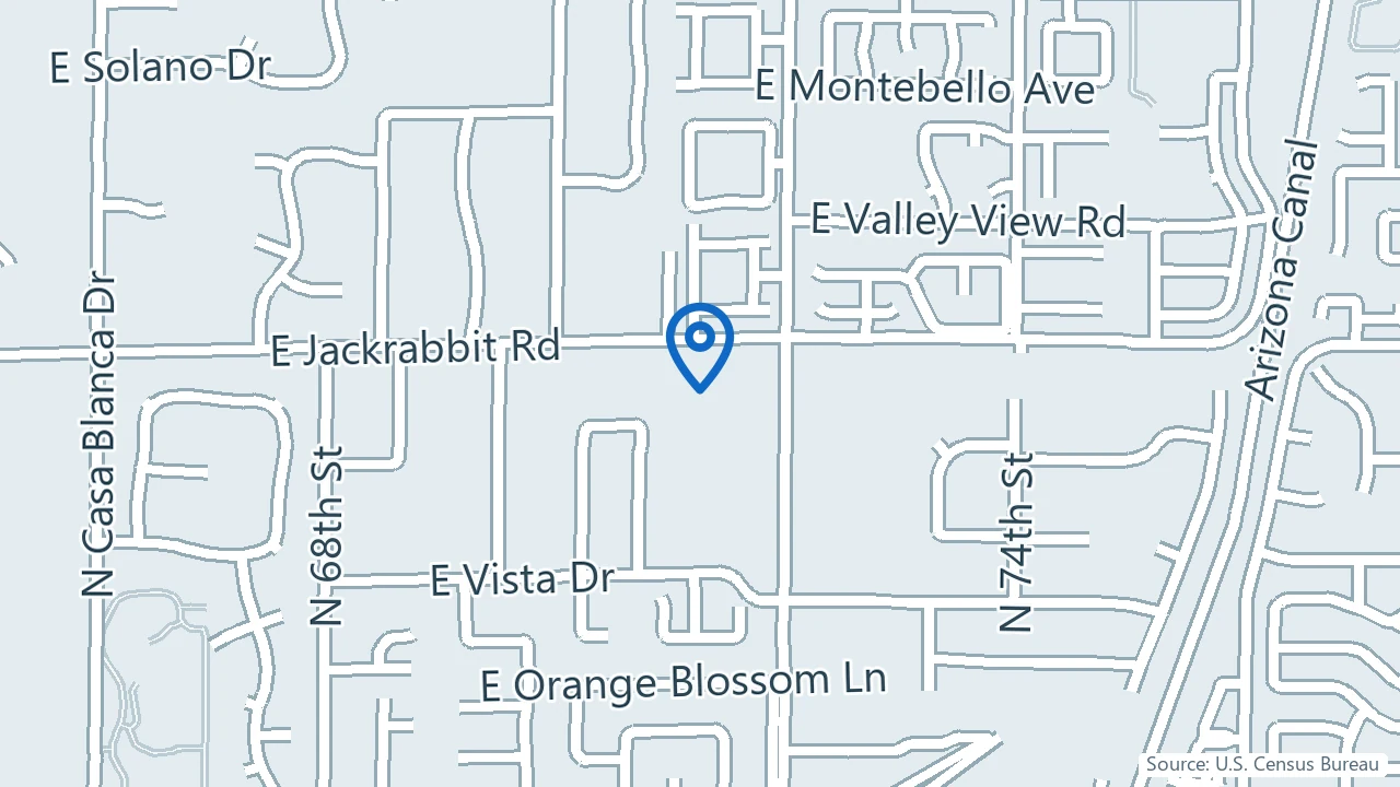Map showing Arizona Wellness Medicine in Paradise Valley, Arizona