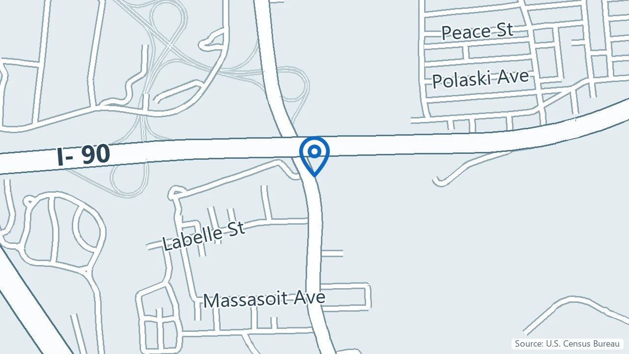 Map showing The Wellness Drip, Inc in West Springfield, Massachusetts