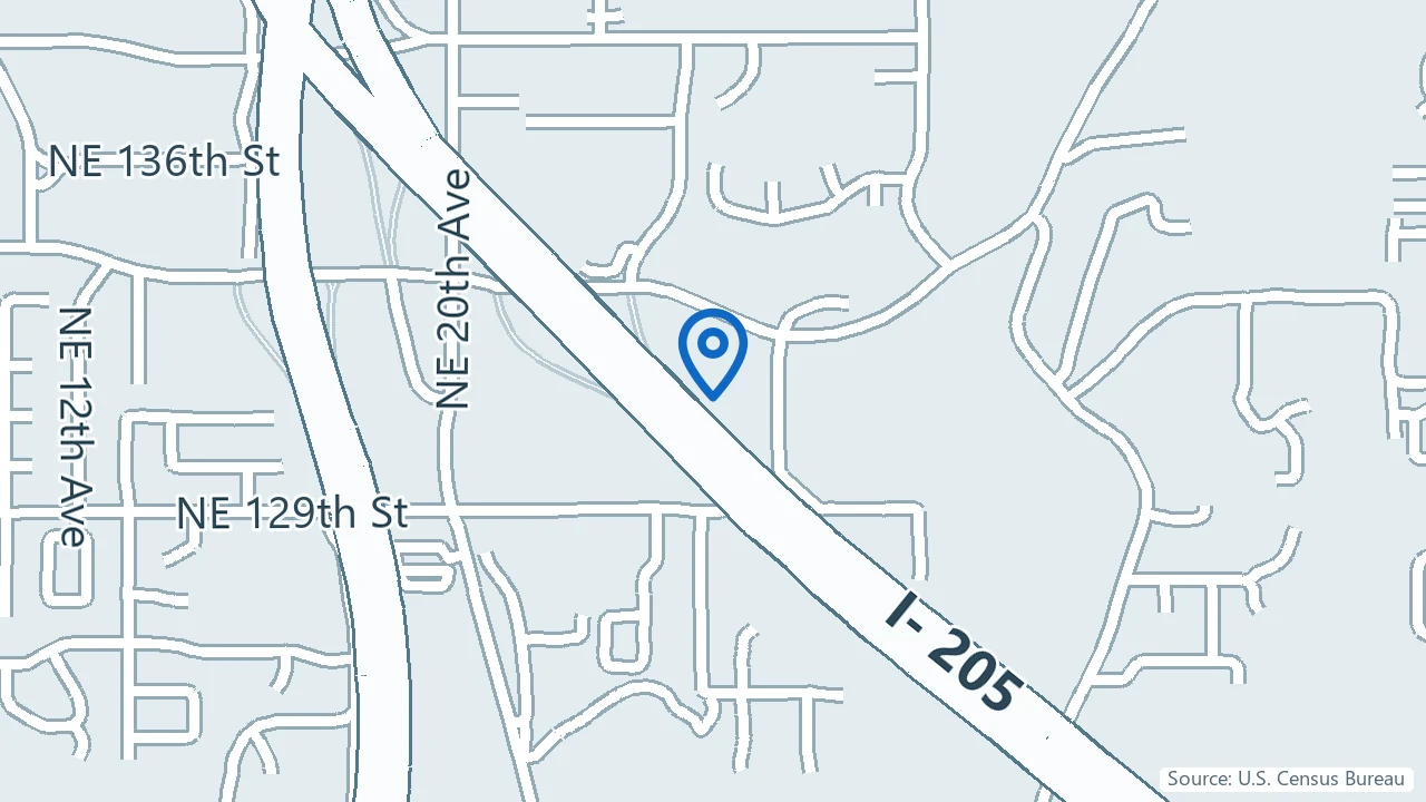 Map showing Pacific Phoenix Psychiatry & TMS in Vancouver, Washington