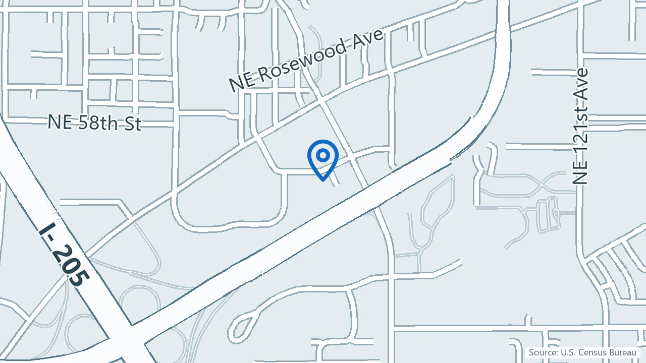 Map showing Swofford & Roe Psychiatric Associates in Vancouver, Washington