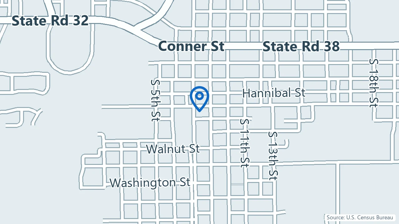 Map showing Reverie Mind in Noblesville, Indiana