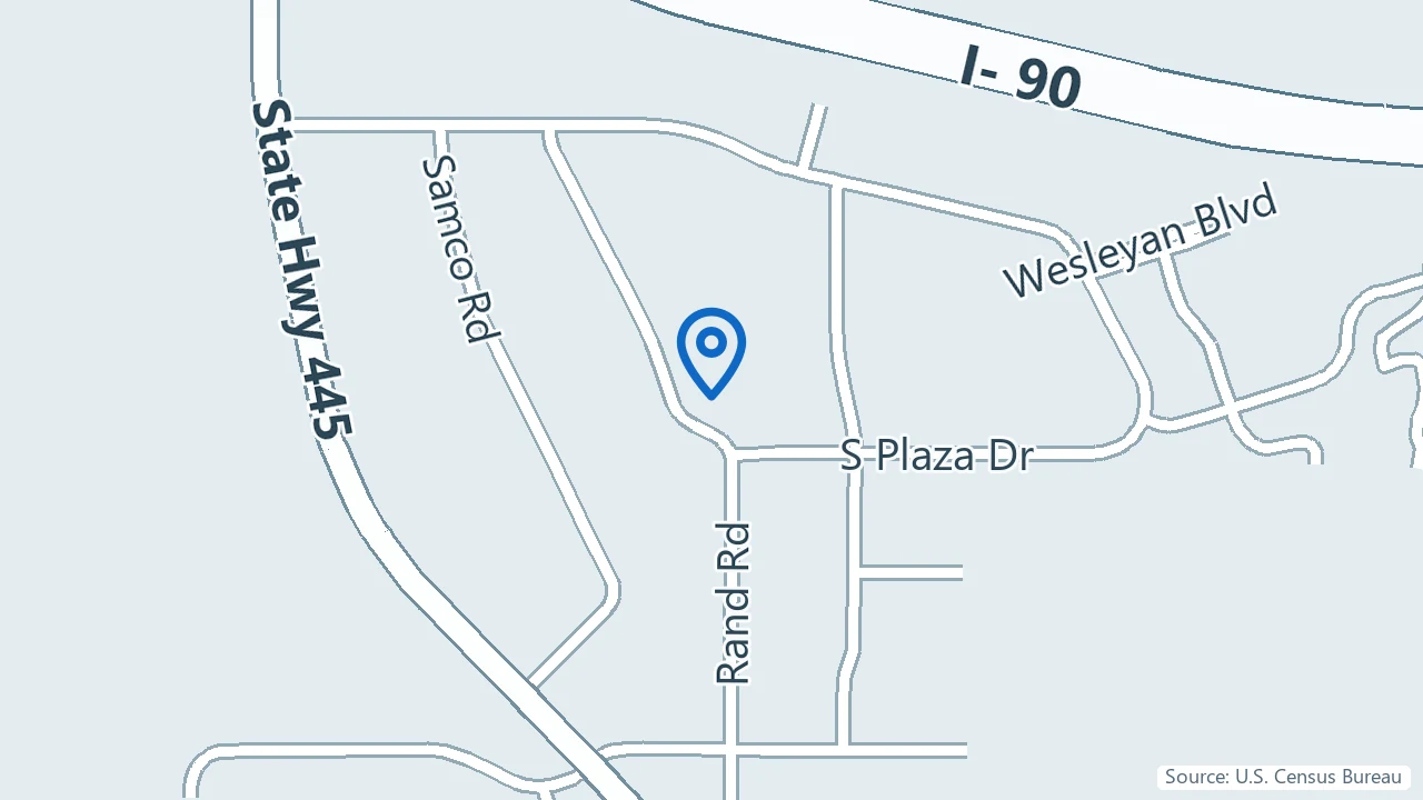 Map showing Blossom Health & Wellness PLLC in Rapid City, South Dakota