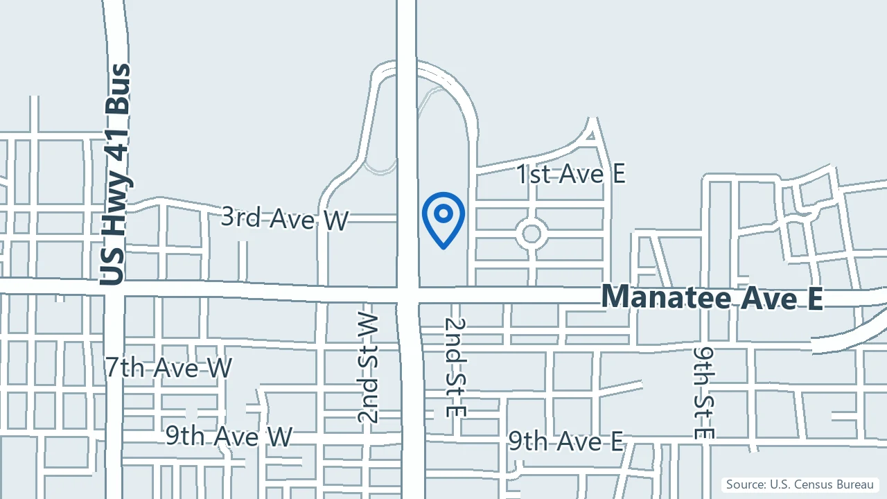 Map showing PsychPlus in Bradenton, Florida