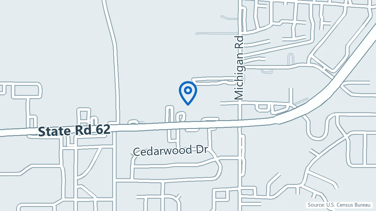 Map showing Madison Healthcare & Wellness in Madison, Indiana