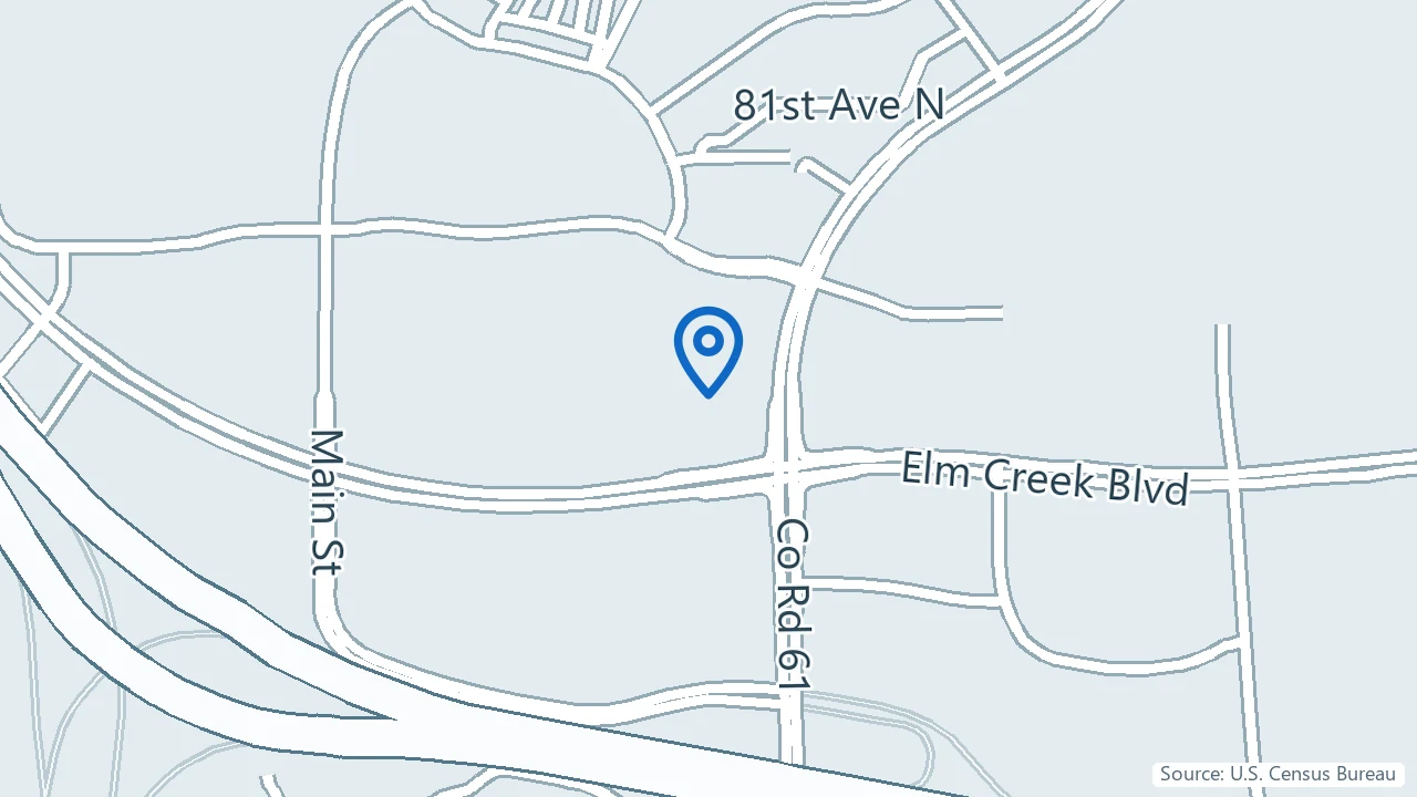 Map showing The Remedy in Maple Grove, Minnesota