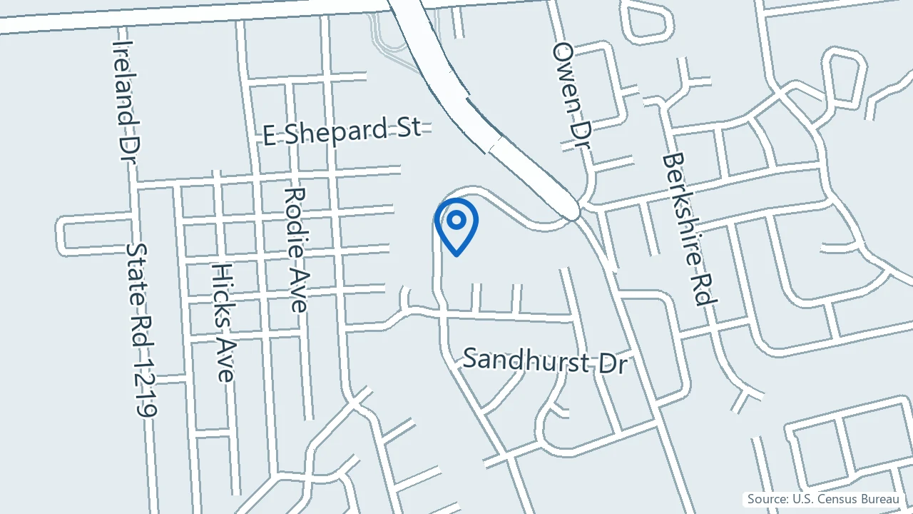 Map showing Recon Neurology & Psychiatry in Fayetteville, North Carolina