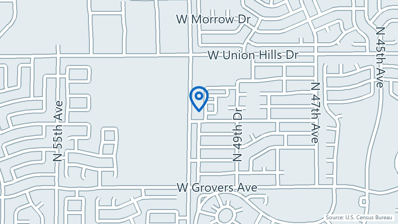 Map showing Arizona Ketamine Specialists in Glendale, Arizona