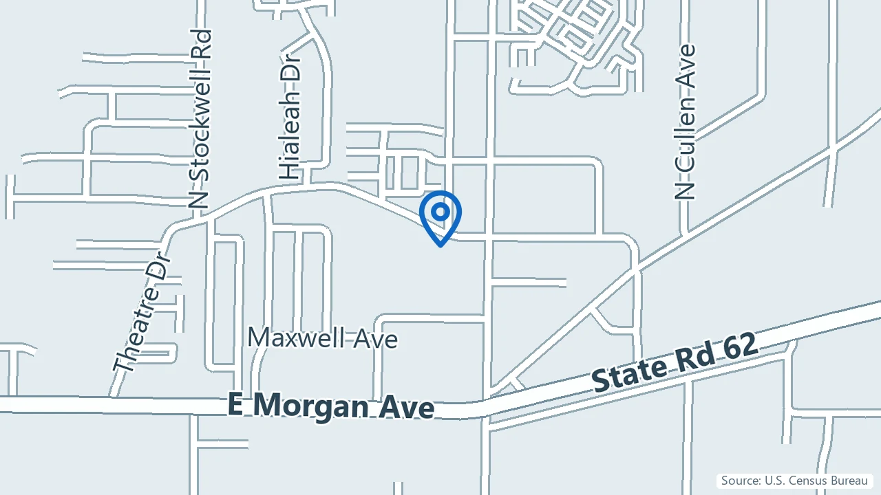 Map showing Evansville Ketamine & Vitamin Center in Evansville, Indiana