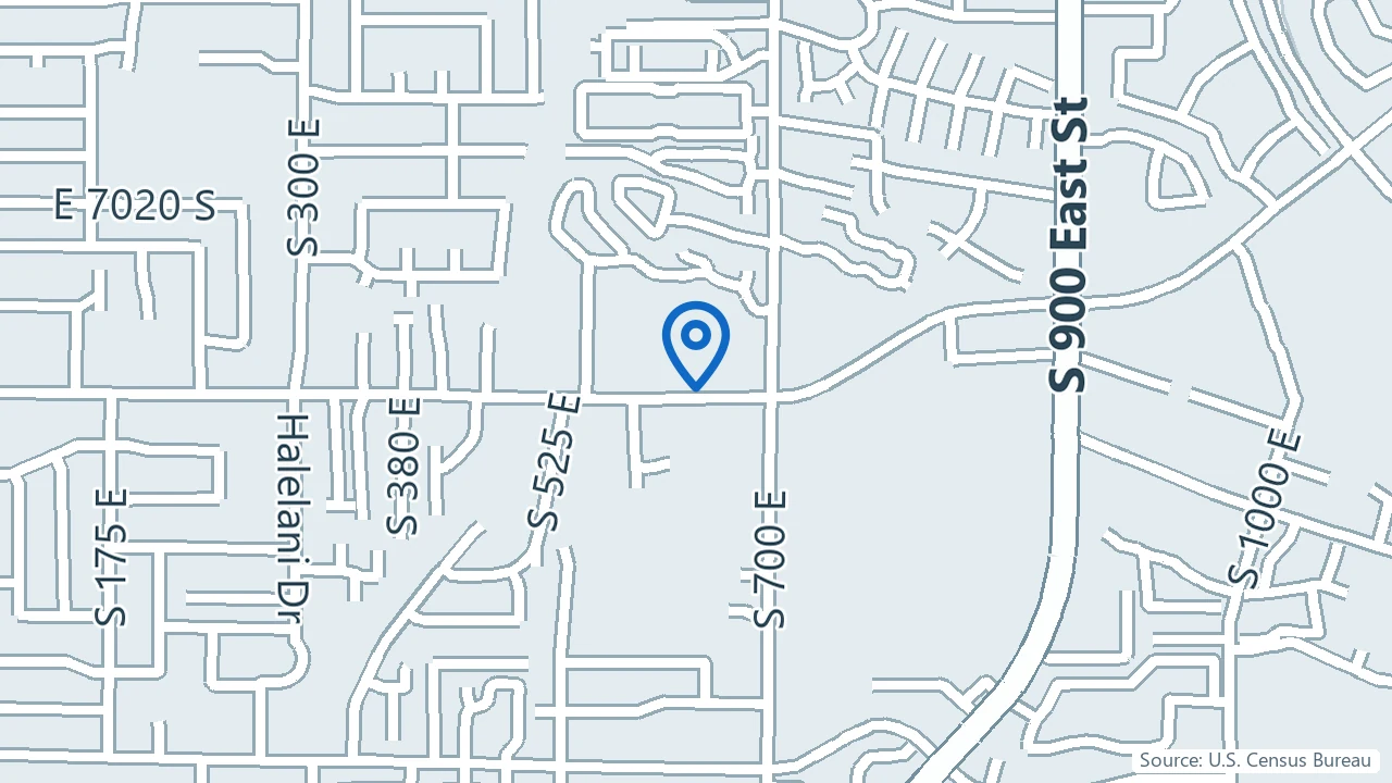 Map showing Life Stone Counseling Centers in Midvale, Utah