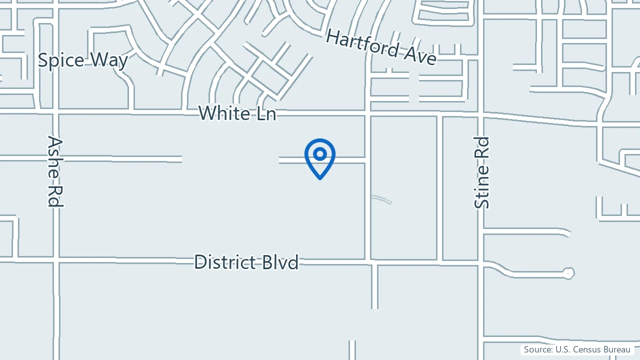 Map showing Advanced Psychiatry Associates in Bakersfield, California