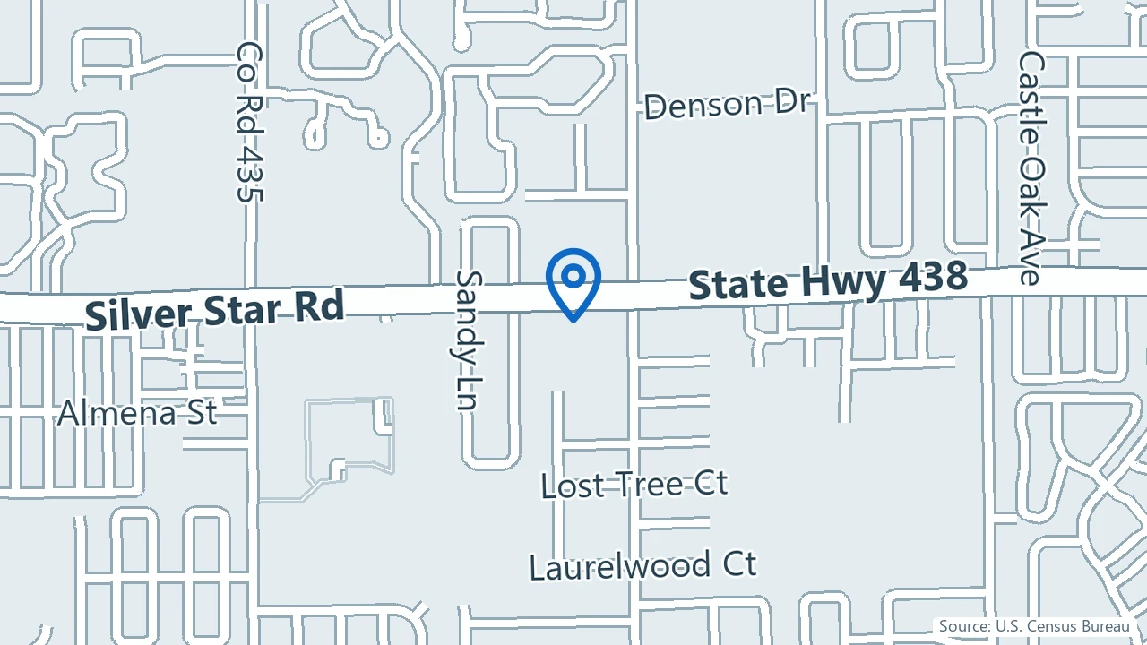 Map showing Freedom Ketamine Treatment Centers in Orlando, Florida