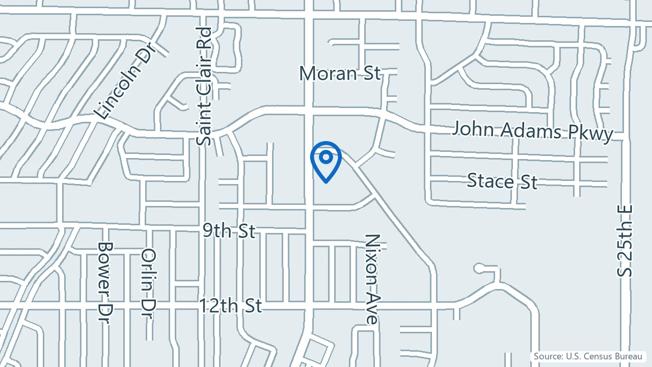 Map showing Pearl Health Clinic in Idaho Falls, Idaho