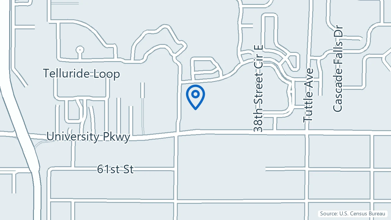 Map showing Reichbach Center in Sarasota, Florida