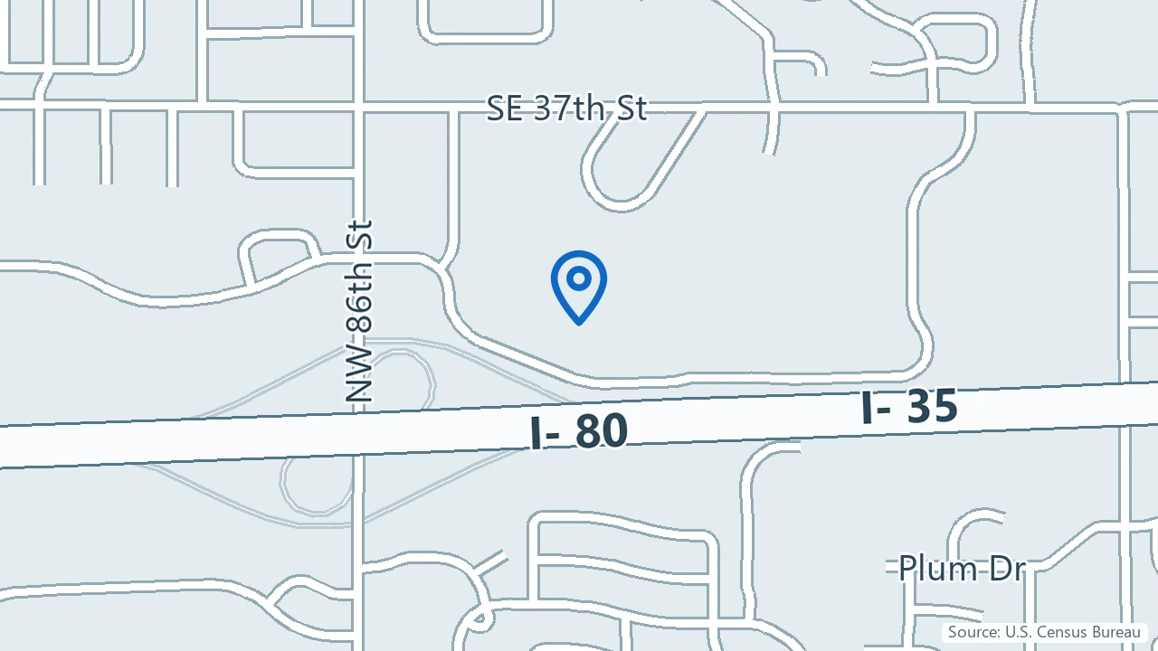 Map showing Guided Ascent in Johnston, Iowa