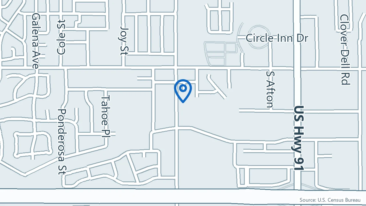 Map showing Canvi Behavioral Health in Chubbuck, Idaho