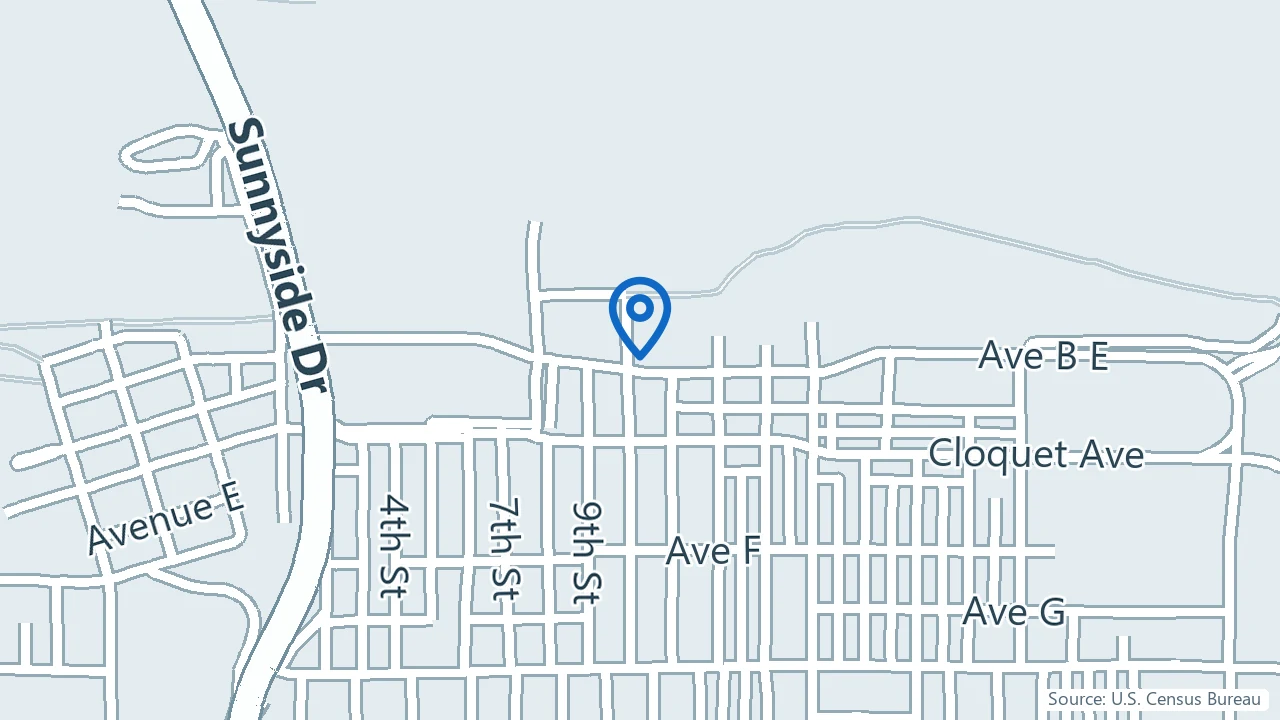 Map showing WebMed Mental Health & Recovery Services in Cloquet, Minnesota
