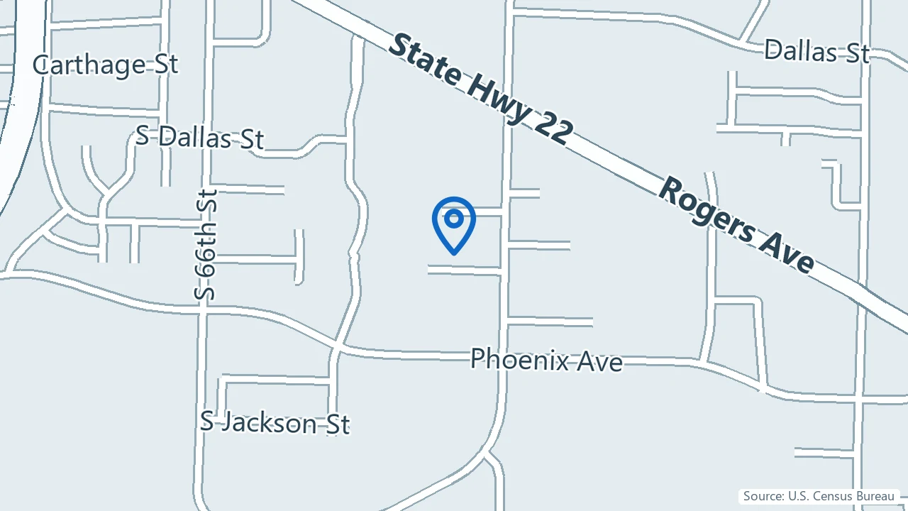 Map showing Center for Psychiatric Wellness in Fort Smith, Arkansas