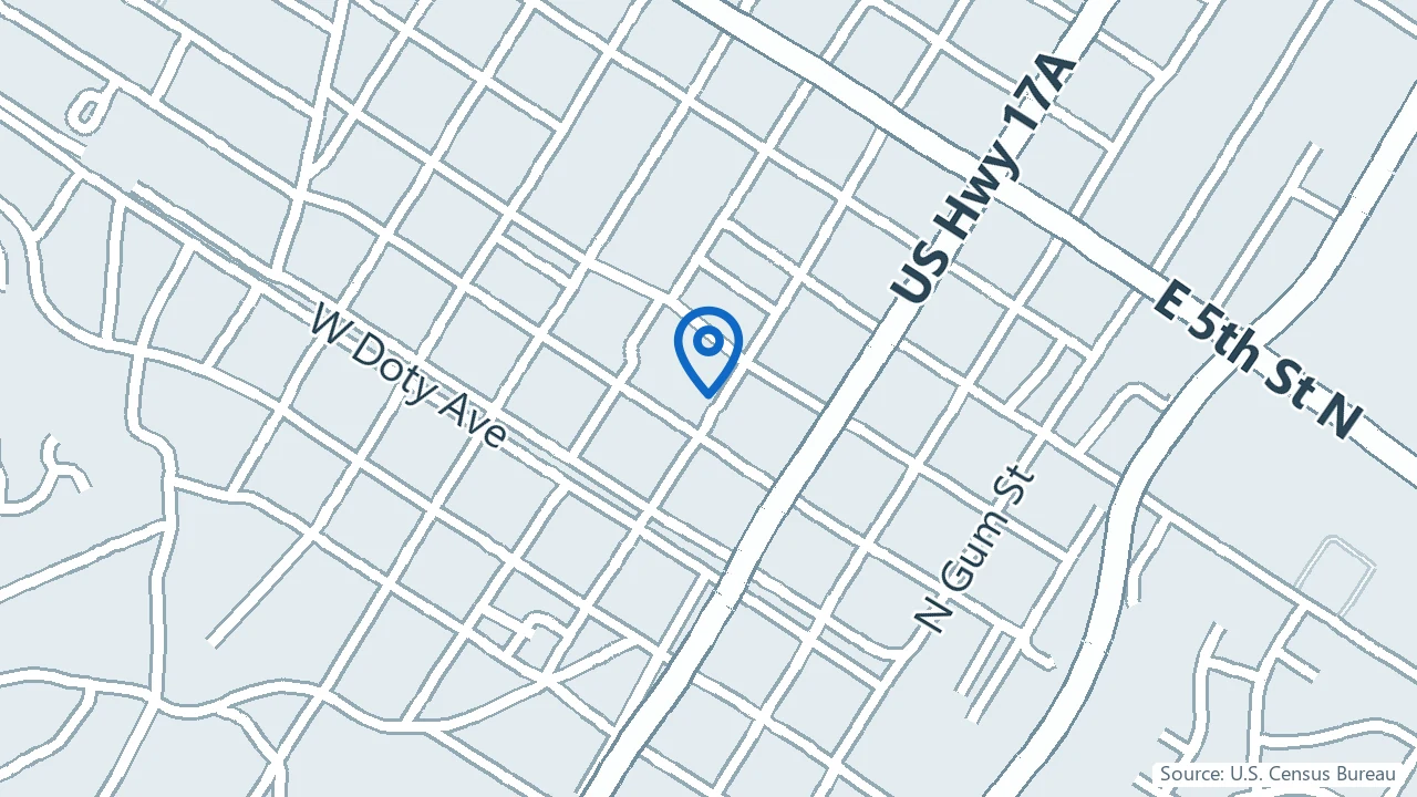 Map showing Summerville Behavioral Health in Summerville, South Carolina