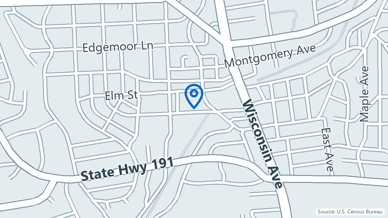 Map showing Lumin Health in Bethesda, Maryland