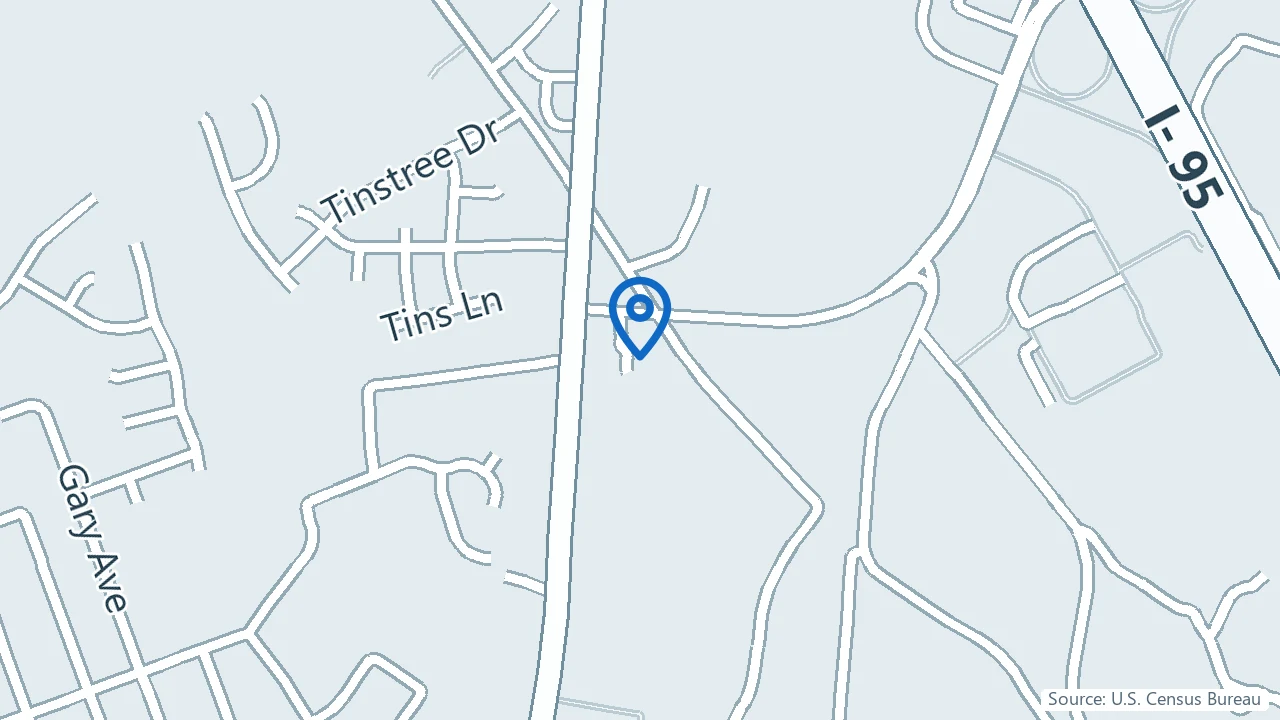 Map showing InfuseRVA in Petersburg, Virginia