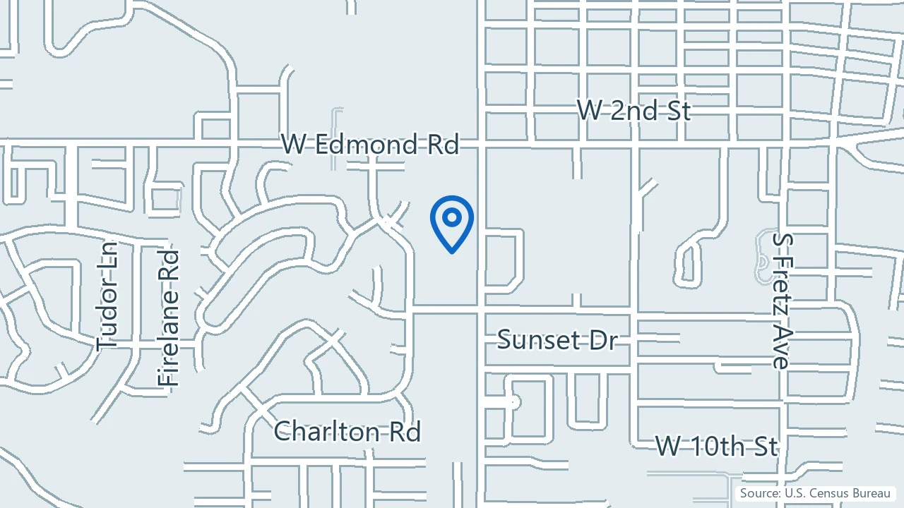 Map showing Life Psychiatric Clinic in Edmond, Oklahoma