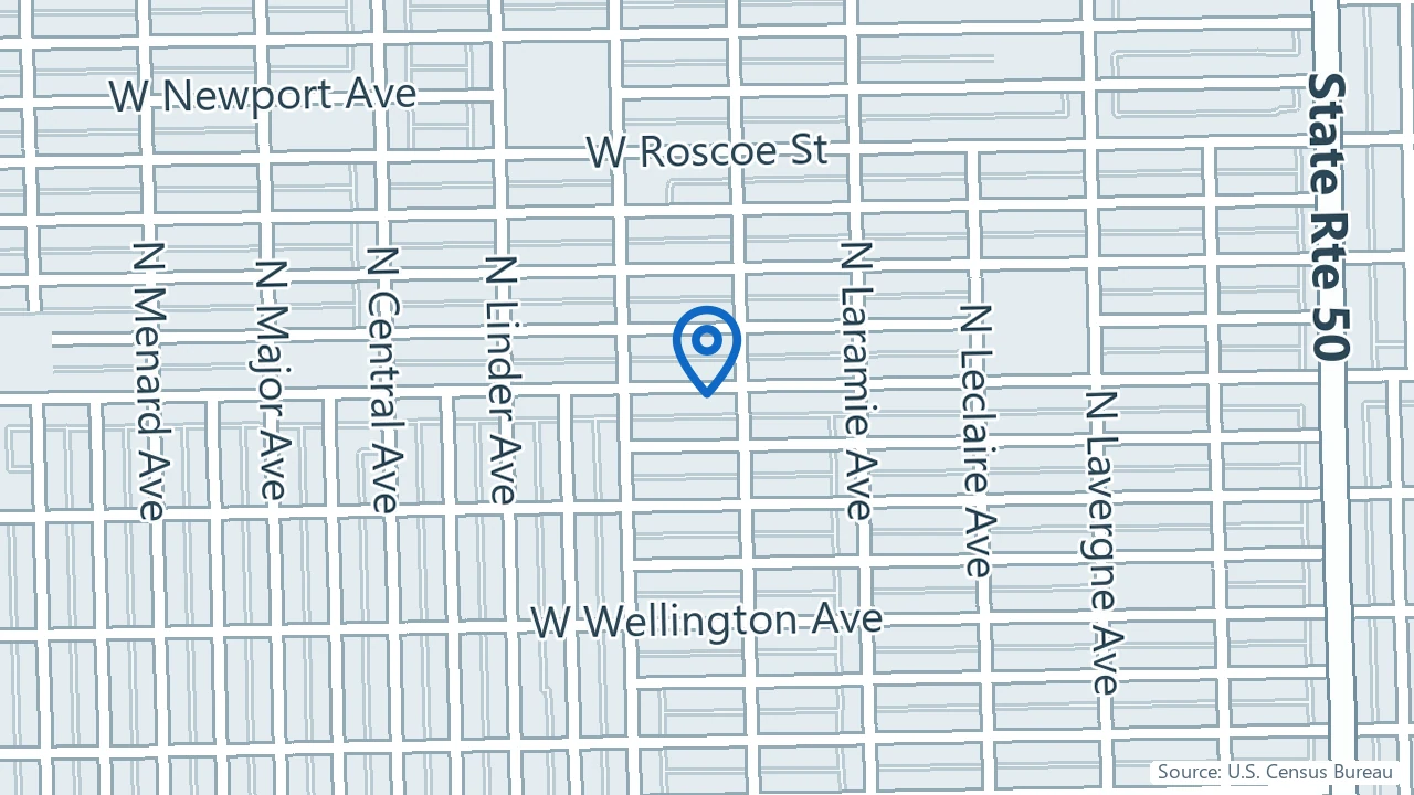Map showing Vida Health Wellness in Chicago, Illinois