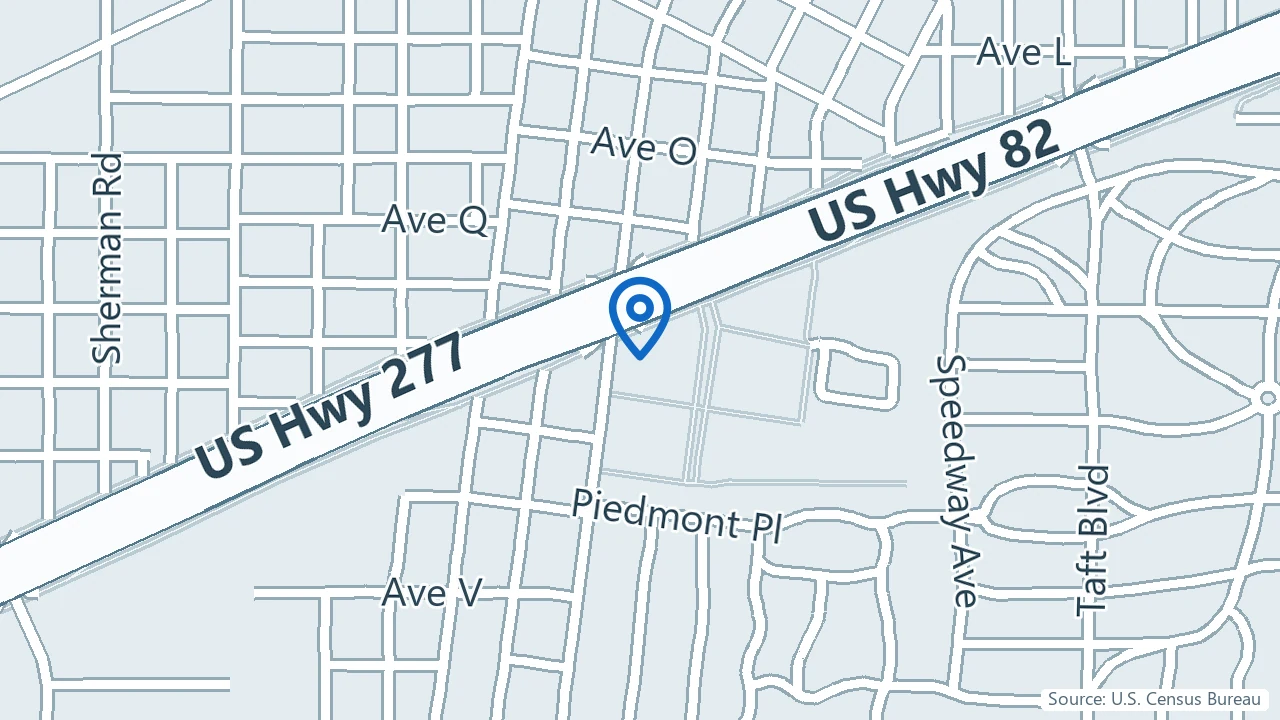 Map showing Prosperity Mental Health Services in Wichita Falls, Texas